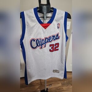 Men's White and Blue Basketball Jersey